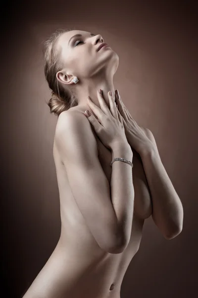 Incredibile nudo donna studio ritratto — Foto Stock
