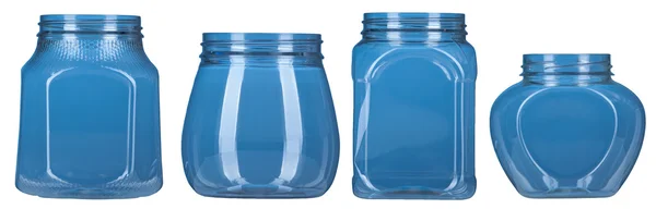 Набір кольорових пластикових пляшок ізольовані — стокове фото