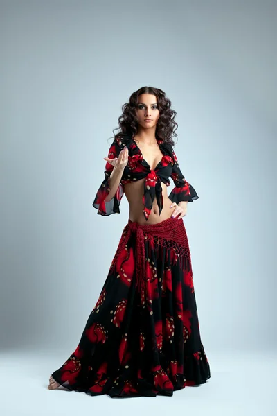 Cute woman posing in gypsy costume — Stock Photo, Image