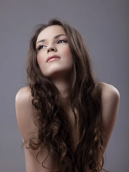 Sexy jovem mulher retrato - fechar o peito — Fotografia de Stock
