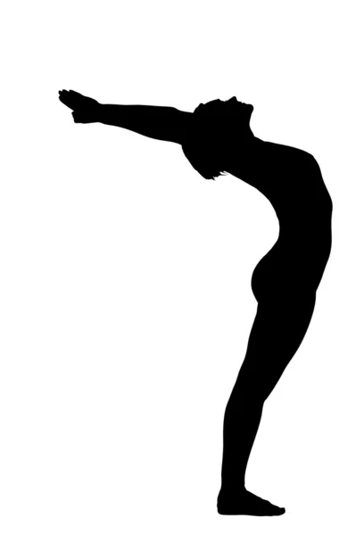 Kadın stand yoga poz - urdhva hastanasana — Stok Vektör
