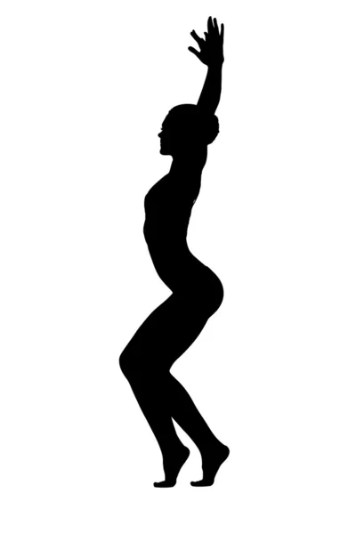 Frau tanzt in Dessous isoliert — Stockvektor