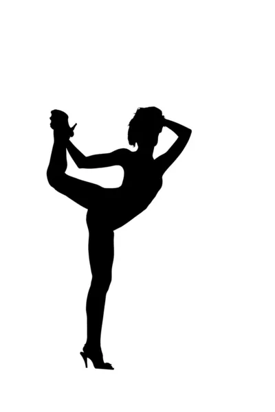 Жінка танцює в нижній білизні ізольовано — стоковий вектор
