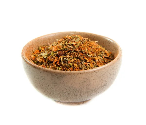 Spices in a ceramic bowl — Stock Photo, Image