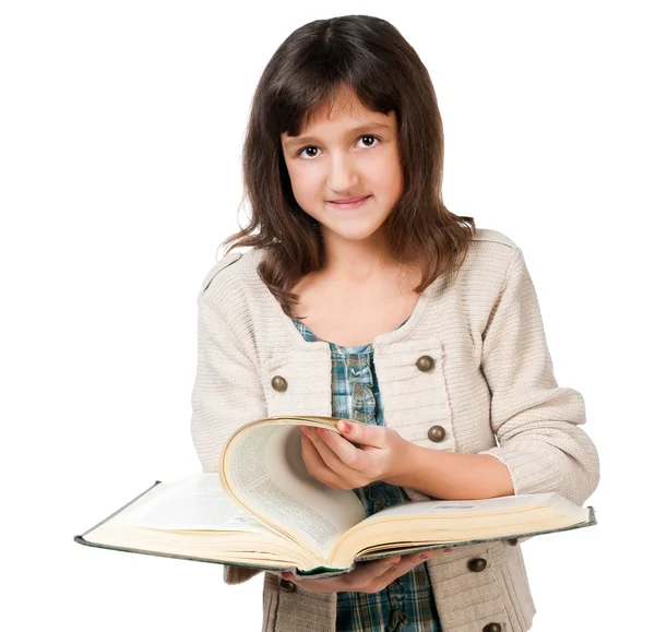 Mała dziewczynka z książką — Zdjęcie stockowe