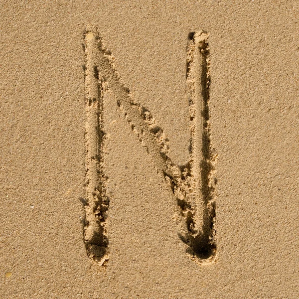 stock image English sandy alphabet