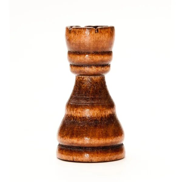 Torre de peça de xadrez preto — Fotografia de Stock