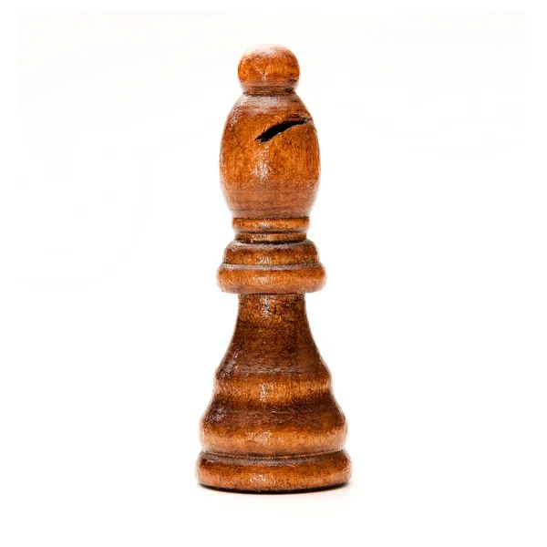 Black chess piece bishop — Stock Photo, Image
