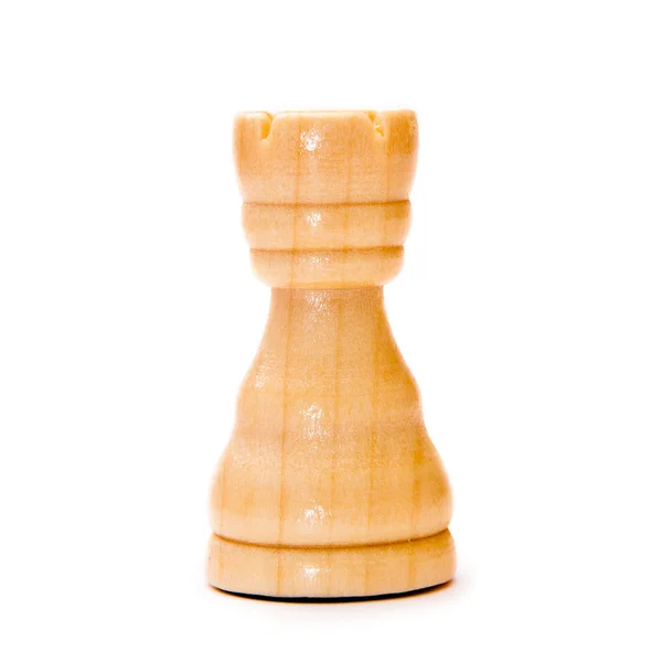 Torre de peça de xadrez branco — Fotografia de Stock