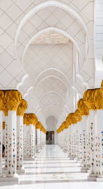 Internal arches in the mosque clipart