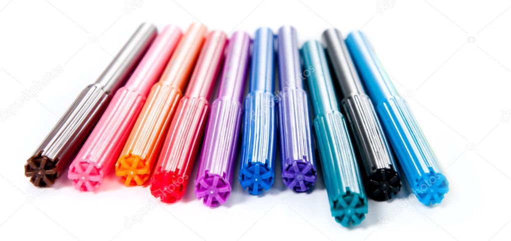 Set of colored markers