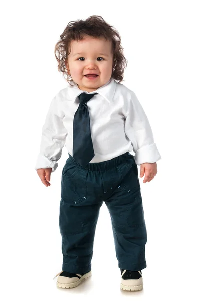 Niño vestido en un negocio —  Fotos de Stock