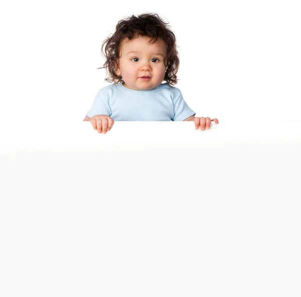 Crianças pequenas devem um fundo branco — Fotografia de Stock
