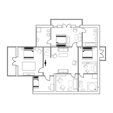 Building plan clipart