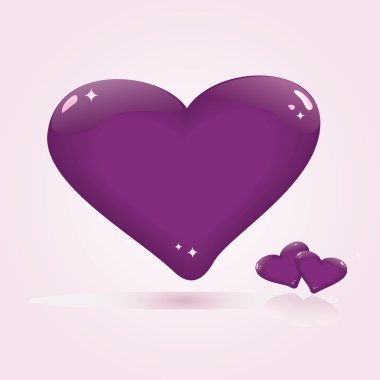 Glossy hearts clipart