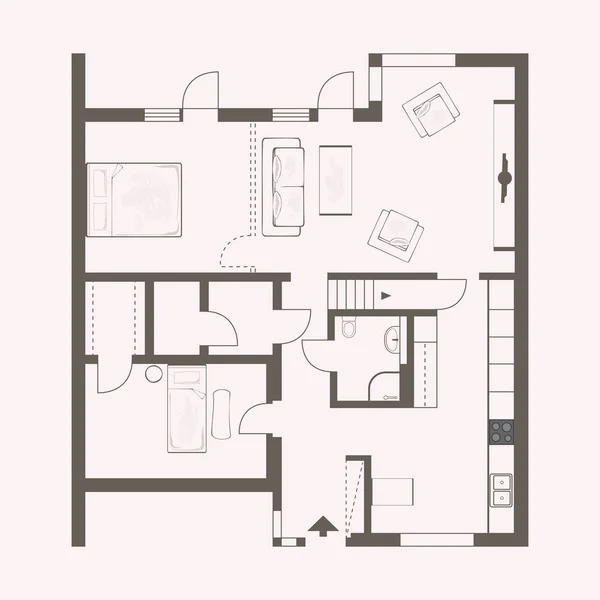 Dibujo vectorial del edificio — Archivo Imágenes Vectoriales