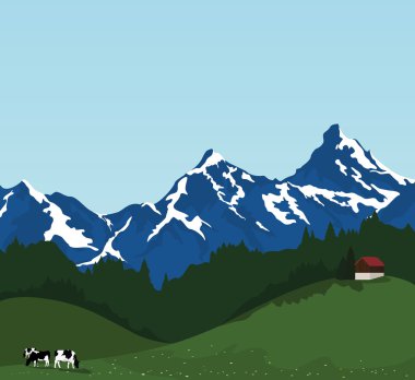 Картина, постер, плакат, фотообои "коровы на пастбище
", артикул 8902768