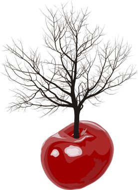 Cherry tree of cherries clipart