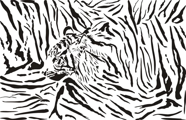 Tigre modello di sfondo — Vettoriale Stock