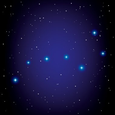 Vector constellation of Big Dipper