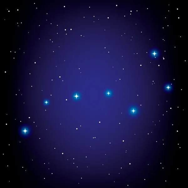 Costellazione vettoriale di Big Dipper — Vettoriale Stock