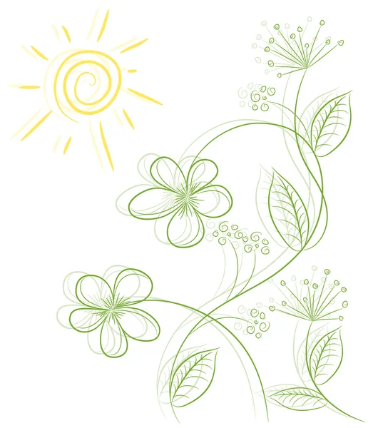 Fond floral abstrait vectoriel — Image vectorielle