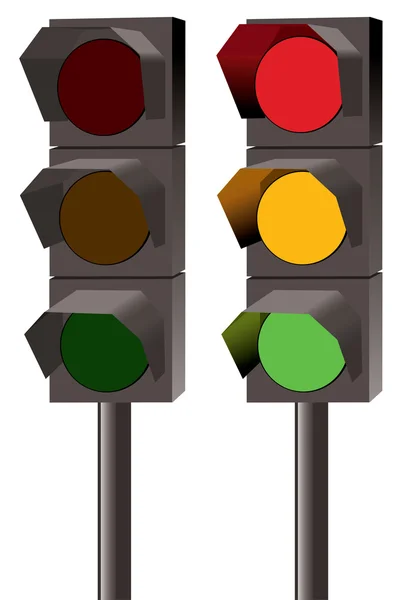 向量组交通灯 — 图库矢量图片