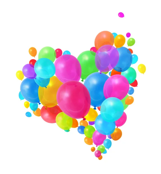 Kolorowe balony latające — Zdjęcie stockowe