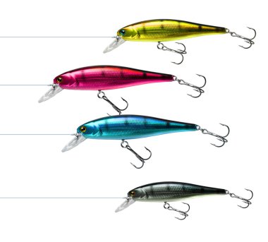 Fishing lures cmyk clipart