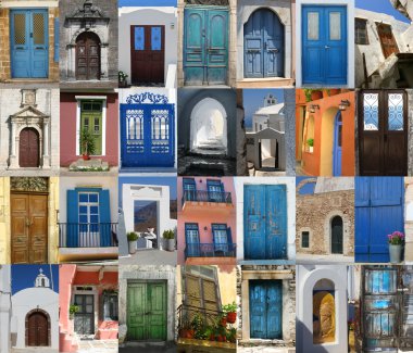 Doors of Greece clipart