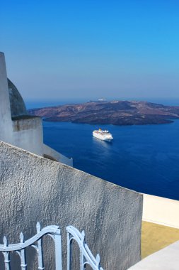 Santorini caldera göster