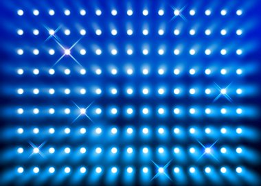 Sparkling blue spotlight wall clipart