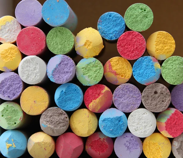 Color chalk close-up — Stock Photo, Image