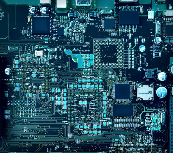 Motherboard components and circuits — Stock Photo, Image