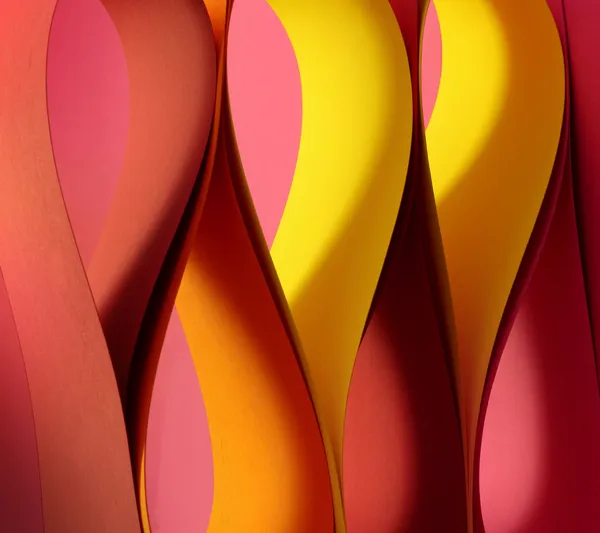 A meleg színekkel tulip csepp formák — Stock Fotó