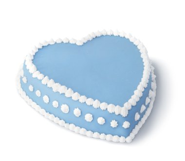 Blue decorated cake clipart