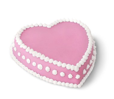 Pink decorated cake clipart