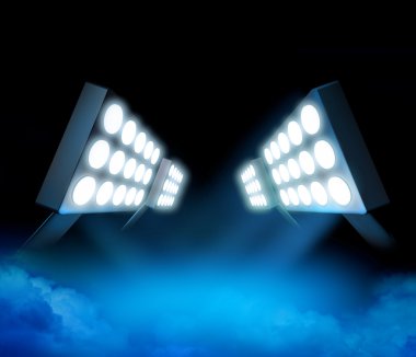 Stadium lights premiere clipart