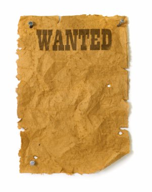 Wild west Wanted poster clipart