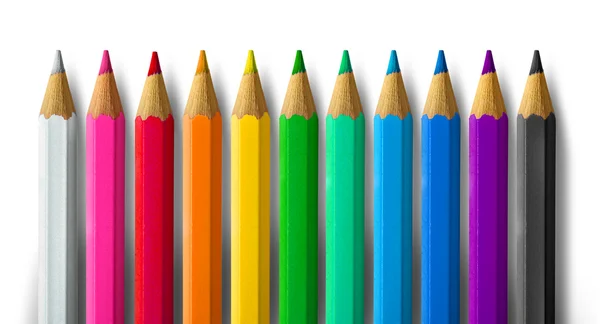 Renkli kurşun kalem spektrum — Stok fotoğraf