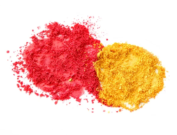 Red and yellow color powder — Stock Photo, Image