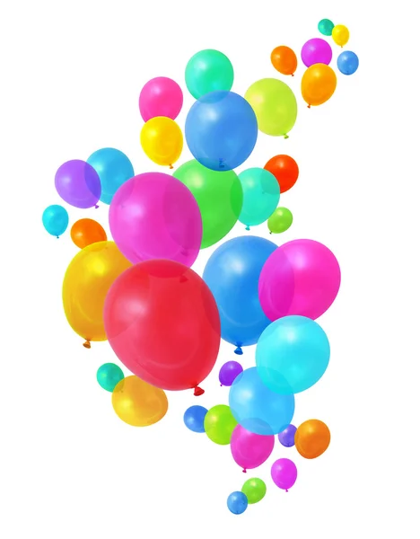 Colorful balloons flying — Stock Photo, Image