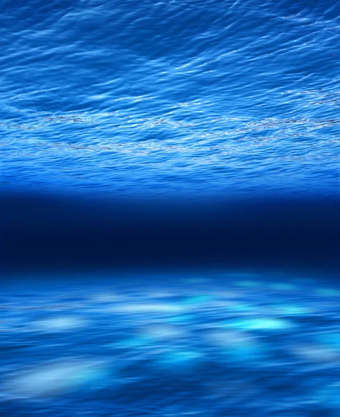 Mar azul profundo bajo el agua — Foto de Stock
