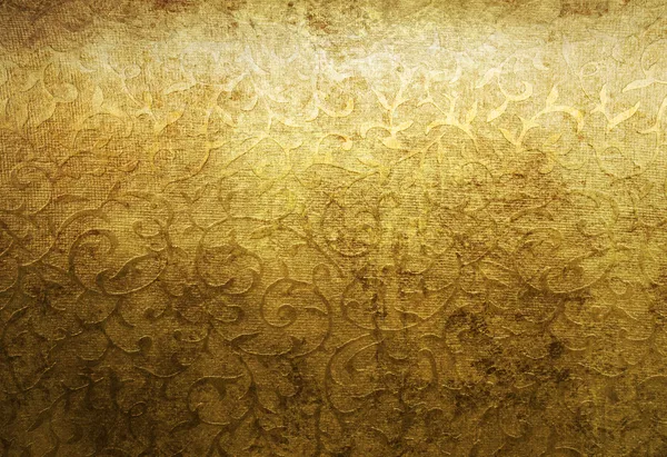 Aged golden brocade pattern — Stock Photo, Image