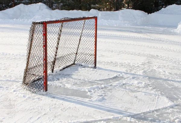 Хоккейные ворота — стоковое фото