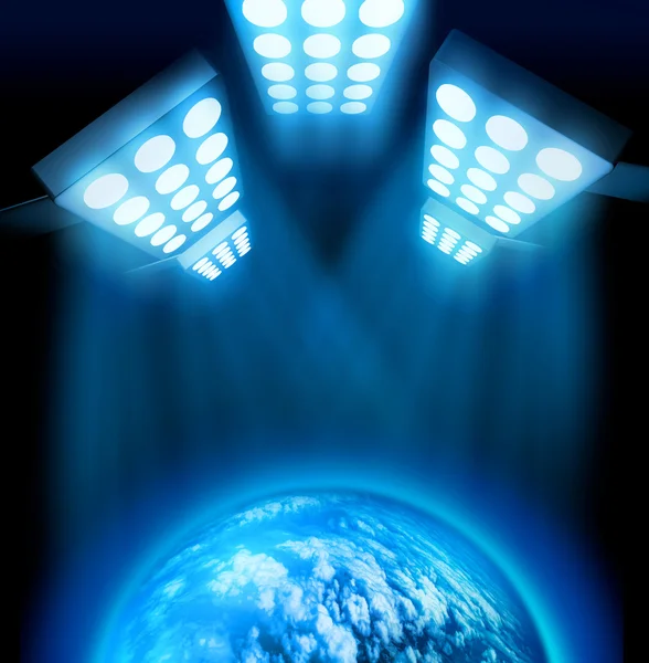 Dünya prömiyeri ışık gösterisi — Stok fotoğraf