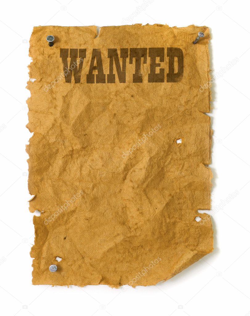 Wild west Wanted poster