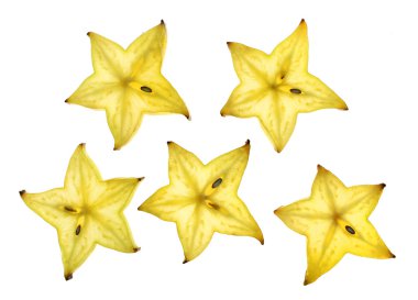 Carambola slices clipart