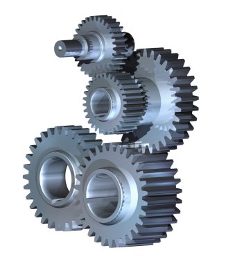 Gear wheels mechanism clipart