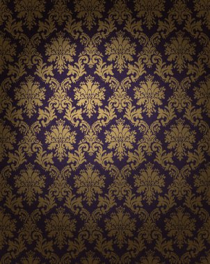 Light on damask wall clipart